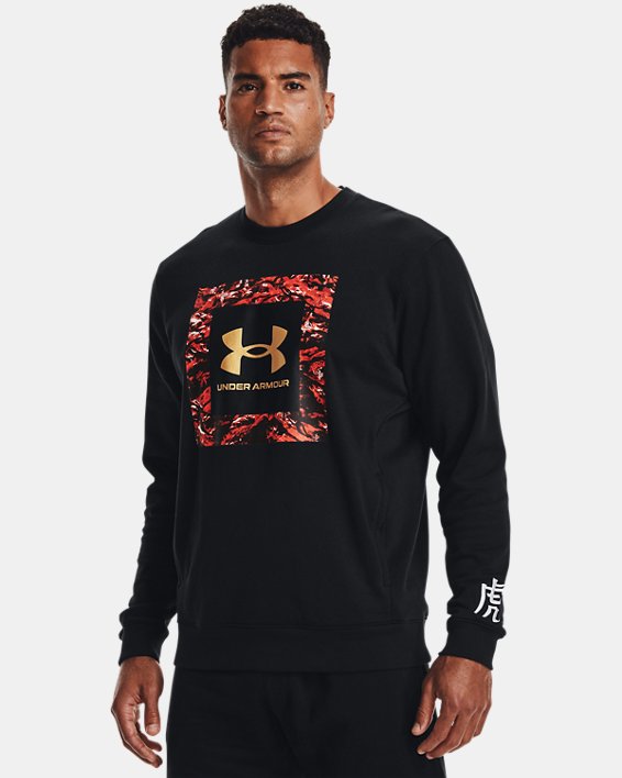 Men's UA Chinese New Year Rival Fleece Crew in Black image number 0